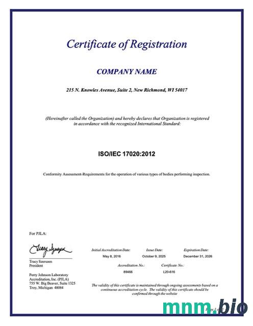 Certyfikat rejestracji USA Michigan Word i szablon PDF